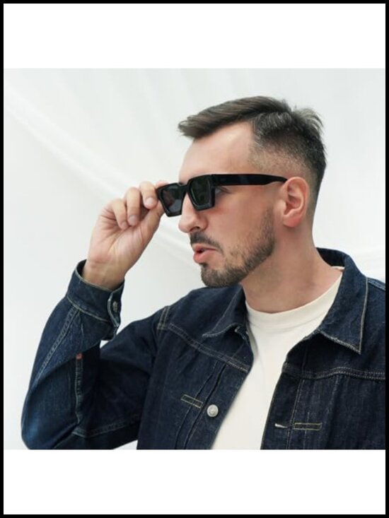 Plant-Based Bio-Acetate Polarized UV400 Square Sunglasses